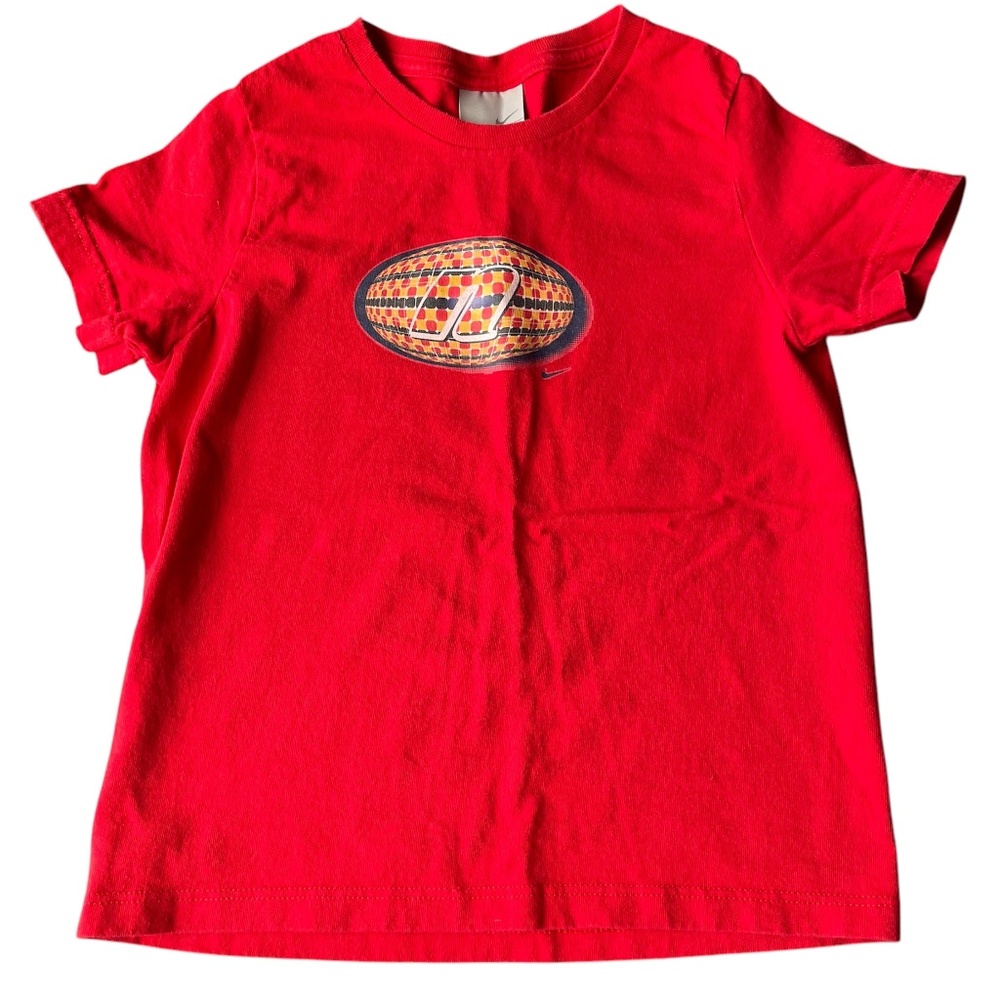 Nike Boys 90s Y2K T-Shirt Size (S) 7/8 Youth Sporty Graphic Tee
